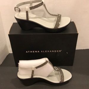 Athena Alexander Karinya Grey Glitter Wedge